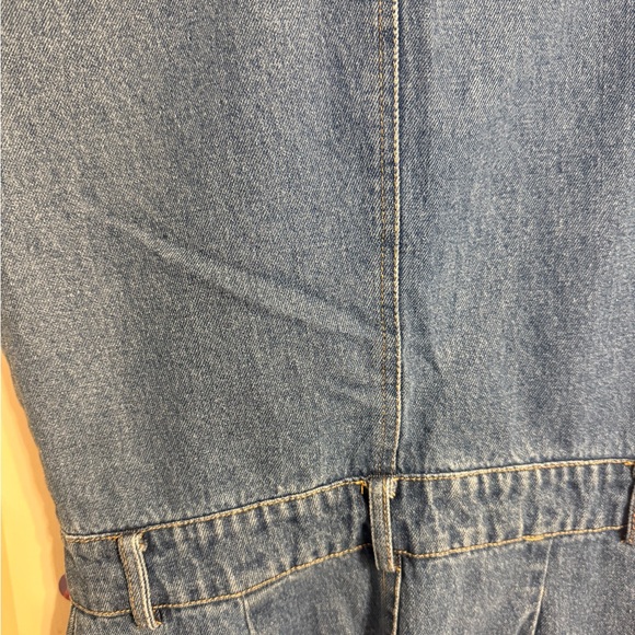 Lulu's Blue Denim Mini Dress with Short Sleeves - Picture 5 of 5